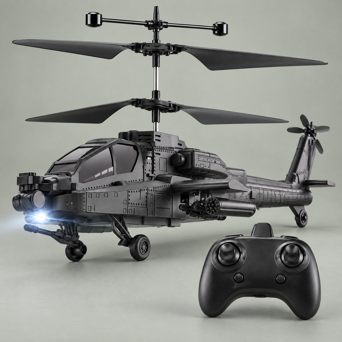 SkyHover Apache-style RC helicopter with remote