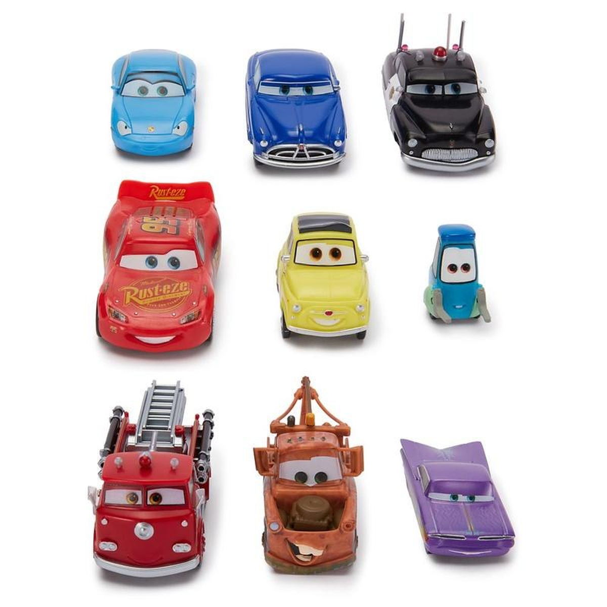 TurboTrack set of nine mini metal race cars