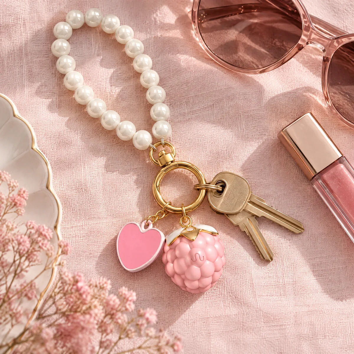Pearl on a keyring