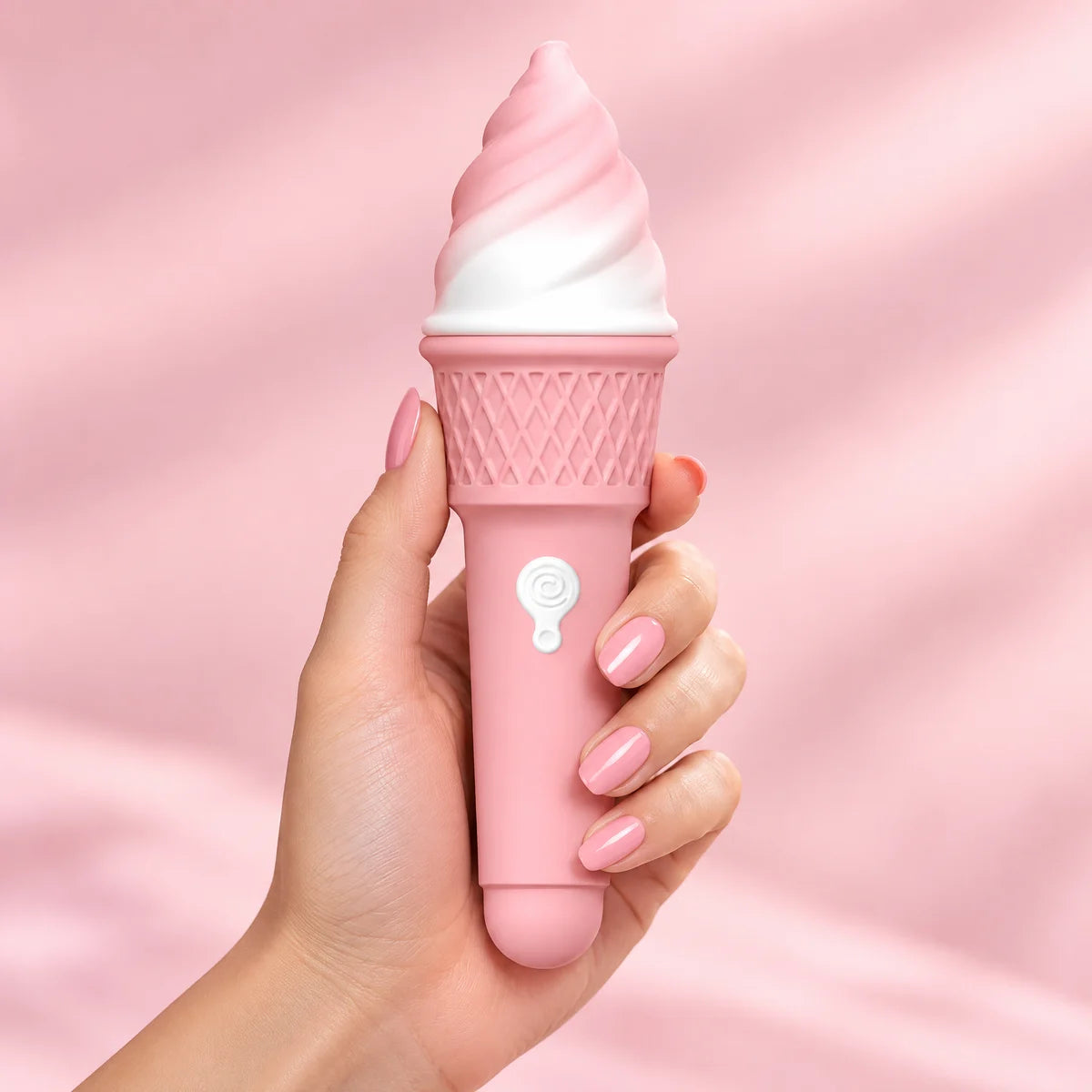 Swirl held like an ice cream cone