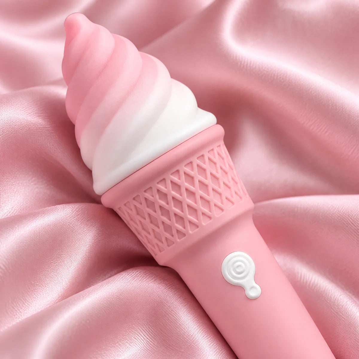 Swirl spiral tip and waffle cone texture