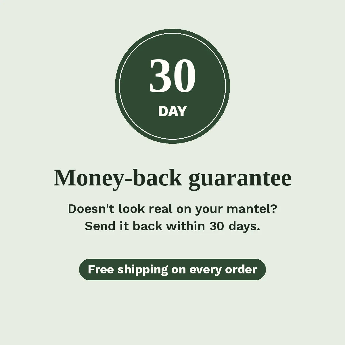 30-day money-back guarantee and free shipping