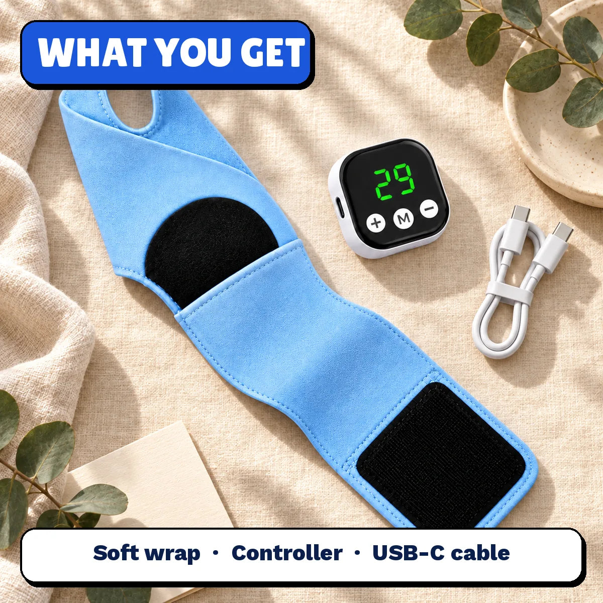 What you get: wrap, controller and USB-C cable