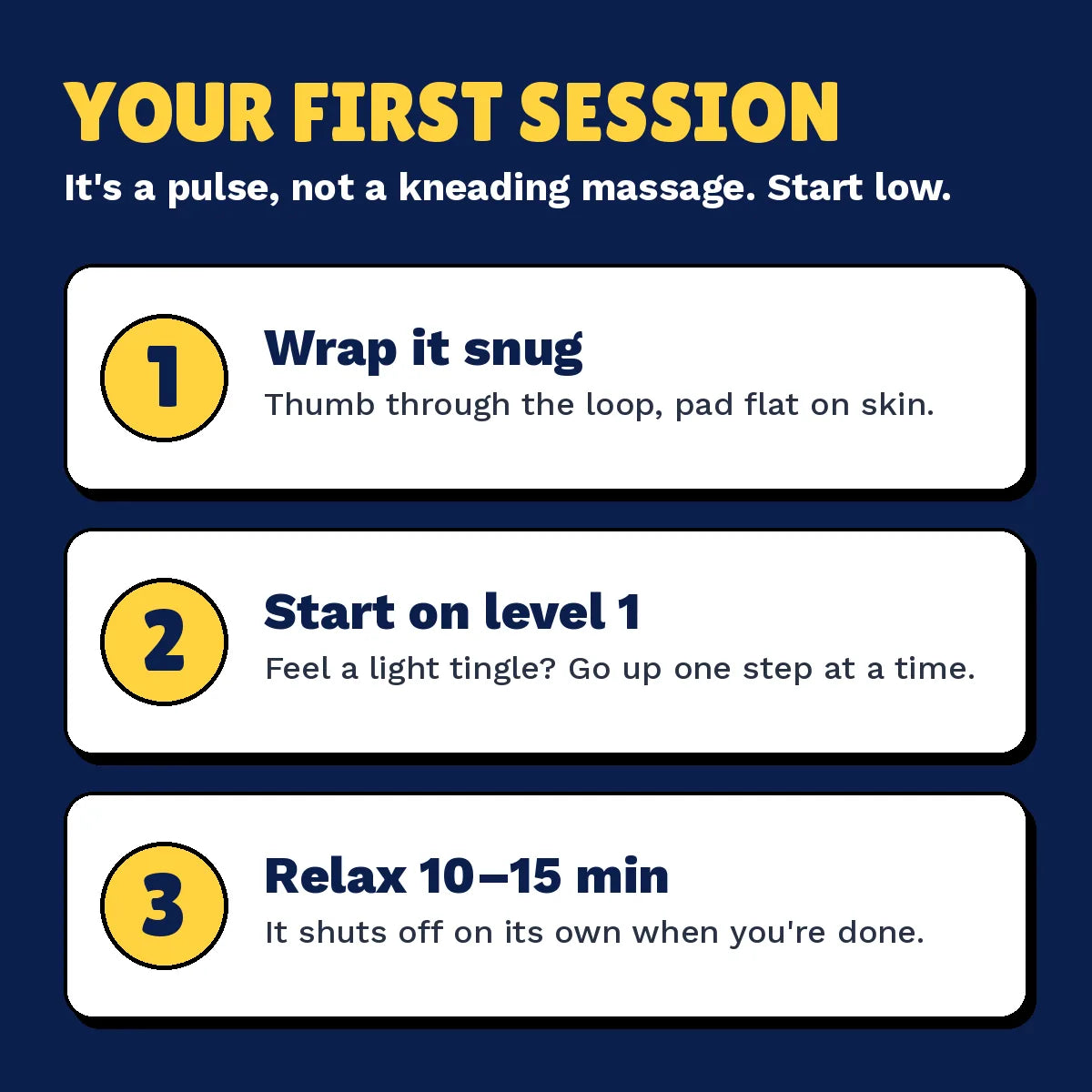 Your first session in 3 steps